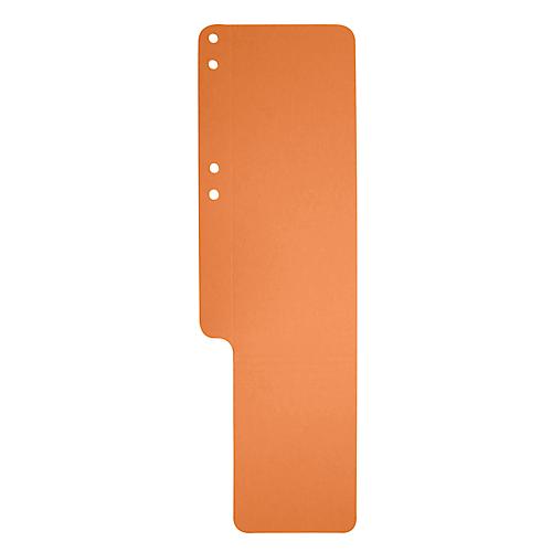 Aktenschwänze Exacompta, blanko, B 100 x H 320 mm, mit Seitenfalz, genutet & gelocht, Blauer Engel, Recycling-Karton, orange, 100 Stück