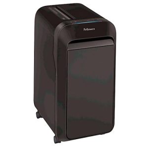 Aktenvernichter Fellowes® Powershred LX 220, Partikelschnitt 4 x 12 mm, P-4, 30 l, 20 Blatt Schnittleistung, mit Rollen, schwarz Aktenvernichter Fellowes® Powershred LX 220, Partikelschnitt 4 x 12 mm, P-4, 30 l, 20 Blatt Schnittleistung, mit Rollen, schwarz