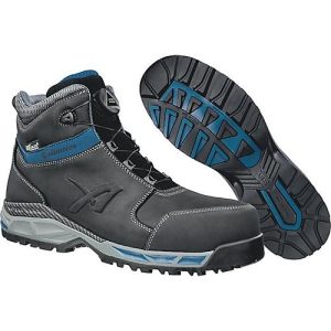 ALBATROS Sicherheitsstiefel TOFANE BLACK QL CTX MID, Gr. 45, S3 WR ESD, gefettetes Vollrindleder, Fiberglaskappe