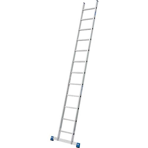 Alu-Anlegeleiter Stabilo, 12 Sprossen, mit Traverse