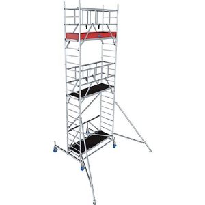 Alu-Faltgerüst Krause ProTec XS, 200 kg/m², gebremste Rollen, L 2000 x B 700 x H 6800 mm Alu-Faltgerüst Krause ProTec XS, 200 kg/m², gebremste Rollen, L 2000 x B 700 x H 6800 mm