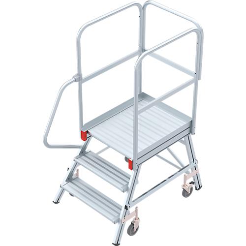 Alu-Rollpodest, einseitig, 3 Stufen