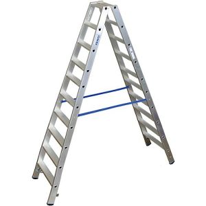 Alu-Stufendoppelleiter, 2 x 10 Stufen Alu-Stufendoppelleiter, 2 x 10 Stufen