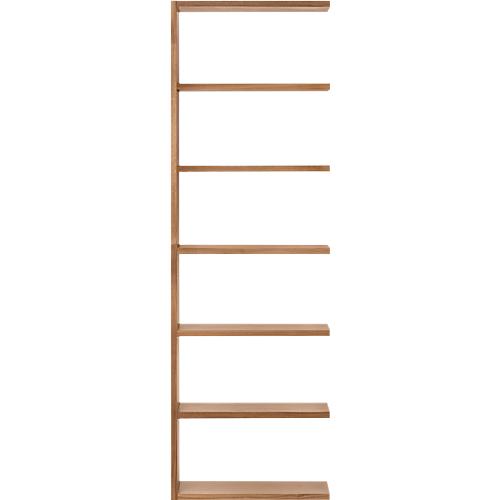 Anbauelement Pombal, für Regal Pombal, 6 Ordnerhöhen, B 740 x T 340 x H 2240 mm, Spanplatte, Nussbaum