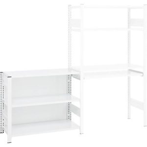 Anbauregal für ORDO Home Steckregal, 3 Fachböden, multifunktional, mobil, B 1060 x T 435 x H 825 mm, verkehrsweiß RAL 9016 Anbauregal für ORDO Home Steckregal, 3 Fachböden, multifunktional, mobil, B 1060 x T 435 x H 825 mm, verkehrsweiß RAL 9016