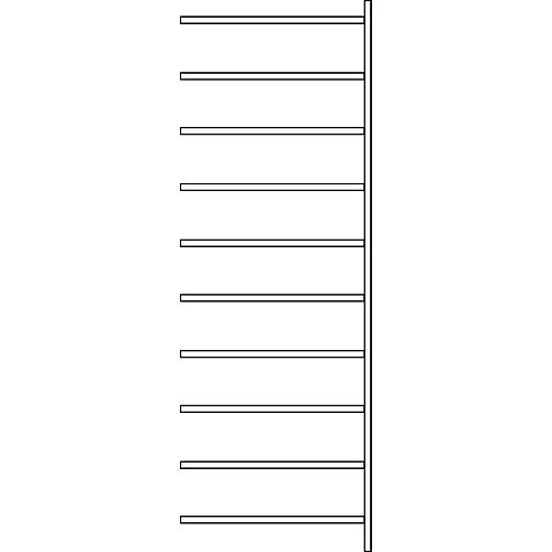 Anbauregal R 3000, 10 Böden, B 1025 mm x T 800 mm, Böden verzinkt