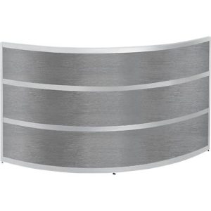 Anbautheke Tool, rund, B 1910 x T 850 x H 1100 mm, anthrazit/Edelstahlfinish Anbautheke Tool, rund, B 1910 x T 850 x H 1100 mm, anthrazit/Edelstahlfinish