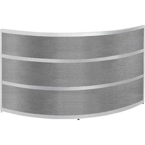 Anbautheke Tool, rund, B 1910 x T 850 x H 1100 mm, anthrazit/Edelstahlfinish
