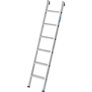 Anlegeleiter Krause, TRBS 2121-2, Arbeitshöhe 2700 mm, 6 rutschfeste Profilstufen mit T 80 mm, Fußstopfen, Aluminium Anlegeleiter Krause, TRBS 2121-2, Arbeitshöhe 2700 mm, 6 rutschfeste Profilstufen mit T 80 mm, Fußstopfen, Aluminium