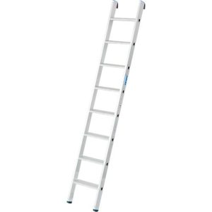 Anlegeleiter Krause, TRBS 2121-2, Arbeitshöhe 3150 mm, 8 rutschfeste Profilstufen mit T 80 mm, Fußstopfen, Aluminium Anlegeleiter Krause, TRBS 2121-2, Arbeitshöhe 3150 mm, 8 rutschfeste Profilstufen mit T 80 mm, Fußstopfen, Aluminium