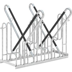 Anlehnparker WSM 4714 XBF, 2-seitig, für Reifen bis 64mm, 4 Stellplätze, B 1080 x T 1270 x H 845 mm Anlehnparker WSM 4714 XBF, 2-seitig, für Reifen bis 64mm, 4 Stellplätze, B 1080 x T 1270 x H 845 mm