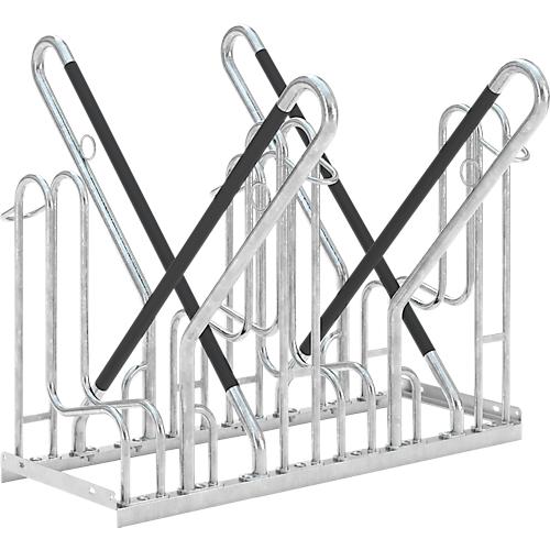 Anlehnparker WSM 4714 XBF, 2-seitig, für Reifen bis 64mm, 4 Stellplätze, B 1080 x T 1270 x H 845 mm