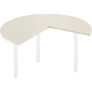 Ansatztisch, Ø 1400 mm, Ahorn-Dekor/weiß Ansatztisch, Ø 1400 mm, Ahorn-Dekor/weiß
