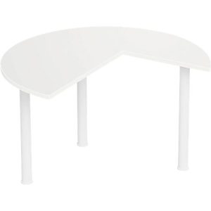 Ansatztisch, Ø 1400 mm, weiß/weiß Ansatztisch, Ø 1400 mm, weiß/weiß