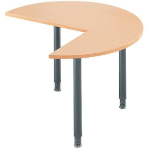 Ansatztisch, 3/4 Kreis, Ø 1200 mm, Ansatz rechts/links, Buche/anthrazit Ansatztisch, 3/4 Kreis, Ø 1200 mm, Ansatz rechts/links, Buche/anthrazit