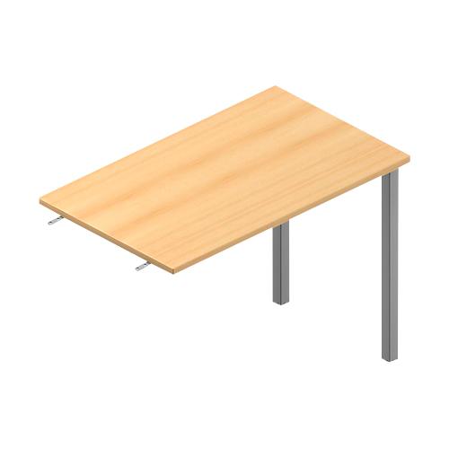 Ansatztisch ARLON-OFFICE, B 1000 x T 600 x H 730 mm, Buche-Dekor