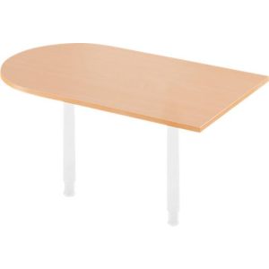 Ansatztisch, B 1400 x T 800 mm, Buche-Dekor/weiß
