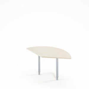 Ansatztisch Ergo-T 2.0, 135° Winkel, Quadratrohrfuß, B 800 x T 800 x H 718-898 mm, Ahorn/weißalu Ansatztisch Ergo-T 2.0, 135° Winkel, Quadratrohrfuß, B 800 x T 800 x H 718-898 mm, Ahorn/weißalu