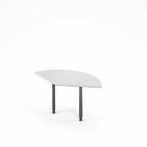 Ansatztisch Ergo-T 2.0, 135° Winkel, Quadratrohrfuß, B 800 x T 800 x H 718-898 mm, lichtgrau/anthrazit Ansatztisch Ergo-T 2.0, 135° Winkel, Quadratrohrfuß, B 800 x T 800 x H 718-898 mm, lichtgrau/anthrazit