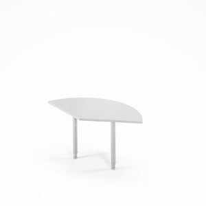 Ansatztisch Ergo-T 2.0, 135° Winkel, Quadratrohrfuß, B 800 x T 800 x H 718-898 mm, weiß/weißalu Ansatztisch Ergo-T 2.0, 135° Winkel, Quadratrohrfuß, B 800 x T 800 x H 718-898 mm, weiß/weißalu