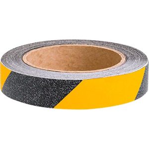 Antirutschbelag CleanGrip, 50 mm x 25 m, selbstklebend, Rutschhemmung R 11 nach DIN 51130, schwarz-gelb, 1 Rolle Antirutschbelag CleanGrip, 50 mm x 25 m, selbstklebend, Rutschhemmung R 11 nach DIN 51130, schwarz-gelb, 1 Rolle