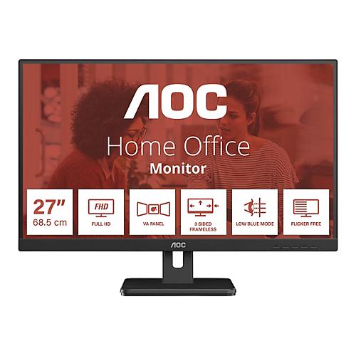 AOC Essential-line 27E3UM/BK - LED-Monitor - 68.6 cm (27') - 1920 x 1080 Full HD (1080p) @ 75 Hz - VA - 300 cd/m²