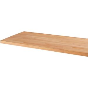 Arbeitsplatte, 40 mm stark, Gewindehülsen, in Längsrichtung riegelverl. Buchenholz, B 2000 x T 700 mm