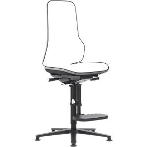 Arbeitsstuhl bimos NEON, Permanentkontakt, Grundmodell ohne Polsterelement, Gleiter + Aufstieg, Flexband grau Arbeitsstuhl bimos NEON, Permanentkontakt, Grundmodell ohne Polsterelement, Gleiter + Aufstieg, Flexband grau