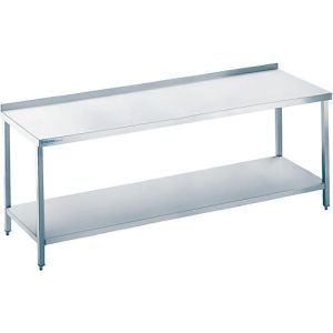 Arbeitstisch aus Edelstahl mit Bodenablage, 850 x 700 x 1800 mm