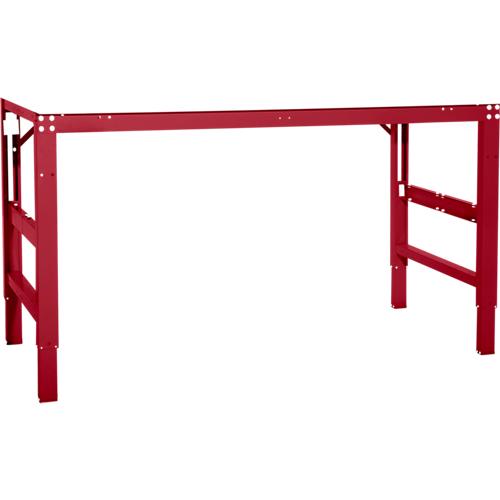 Arbeitstisch Ergo, Elektro-Hydraulik, Platte Melamin, 2500 x 1000 mm, rubinrot