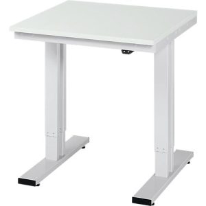 Arbeitstisch Serie adlatus 300, Melamin-Platte, B 750 x T 800 x H 750 – 1120 mm
