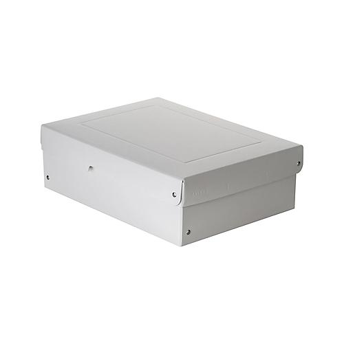 Archivbox Falken PureBox PRO A4, für bis zu 1250 Blatt, DIN ISO 16245-A, mit Beschriftungsfeld, L 320 x B 240 x Füllhöhe 100 mm, FSC®-Pappe, weiß