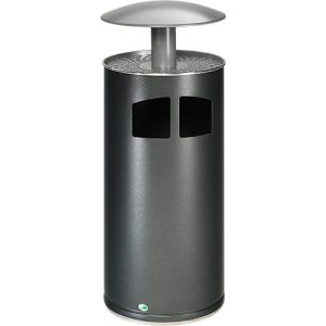 Ascher-/Abfallsammler antik-s./Dach silb Ascher-/Abfallsammler antik-s./Dach silb