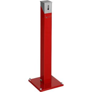 Ascher-Standsäule SG 105E, eckig, rot Ascher-Standsäule SG 105E, eckig, rot