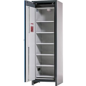 Asecos Akku-Lagerschrank ION-CORE-90 CS 600, 6 Fachböden gelocht + 1 Bodenauffangwanne, B 599 x T 615 x H 1953 mm Asecos Akku-Lagerschrank ION-CORE-90 CS 600, 6 Fachböden gelocht + 1 Bodenauffangwanne, B 599 x T 615 x H 1953 mm