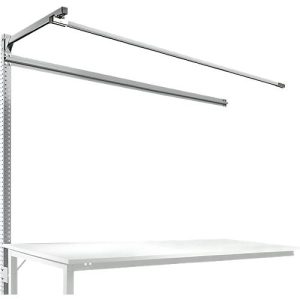 Aufbauportal m. Ausleger, Ansatztisch STANDARD Arbeitstisch/Werkbank UNIVERSAL/PROFI, 2000 mm, alusilber Aufbauportal m. Ausleger, Ansatztisch STANDARD Arbeitstisch/Werkbank UNIVERSAL/PROFI, 2000 mm, alusilber