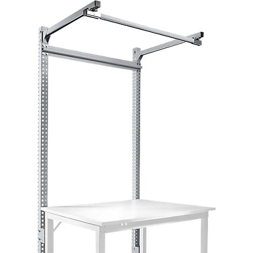 Aufbauportal m. Ausleger, Grundtisch SPEZIAL Arbeitstisch/Werkbank UNIVERSAL/PROFI, 1250 mm, alusilber