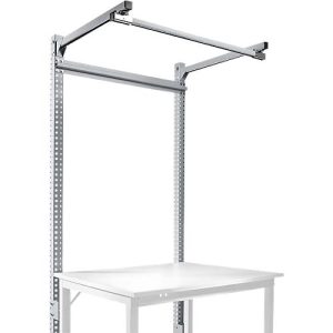Aufbauportal m. Ausleger, Grundtisch STANDARD Arbeitstisch/Werkbank UNIVERSAL/PROFI, 1250 mm, alusilber Aufbauportal m. Ausleger, Grundtisch STANDARD Arbeitstisch/Werkbank UNIVERSAL/PROFI, 1250 mm, alusilber