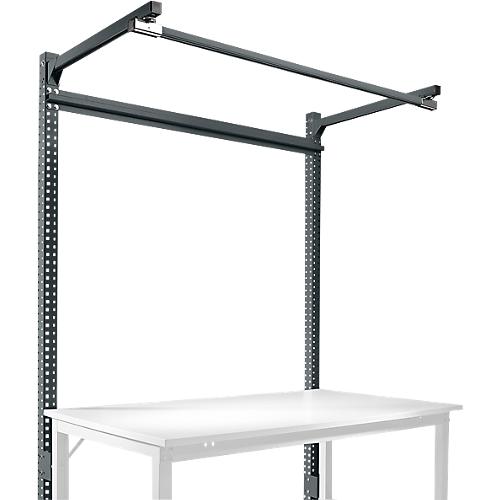 Aufbauportal m. Ausleger, Grundtisch STANDARD Arbeitstisch/Werkbank UNIVERSAL/PROFI, 1500 mm, anthrazit
