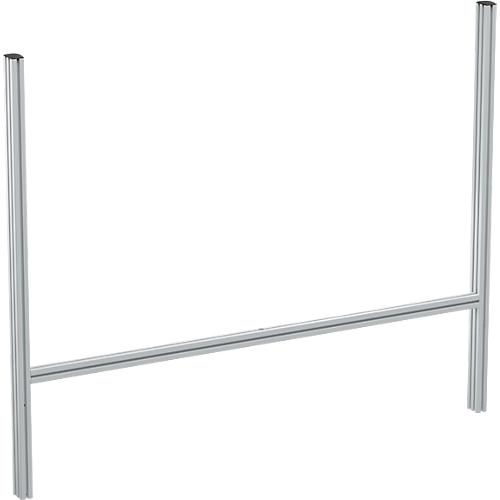 Aufbauprofileset für Treston QuatreX, ESD-leitfähig, B 1060 x T 55 x H 1200, lichtgrau RAL 7035