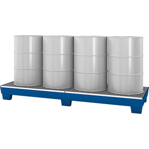 Auffangwanne asecos, WGL 24, für 4 x 200 l Fässer, lackiert
