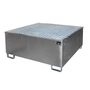 Auffangwanne BAUER AW 1000/PE mit Gitterrost, 1000 l IBC, B 1475 x T 1475 x H 625 mm, verzinkt Auffangwanne BAUER AW 1000/PE mit Gitterrost, 1000 l IBC, B 1475 x T 1475 x H 625 mm, verzinkt