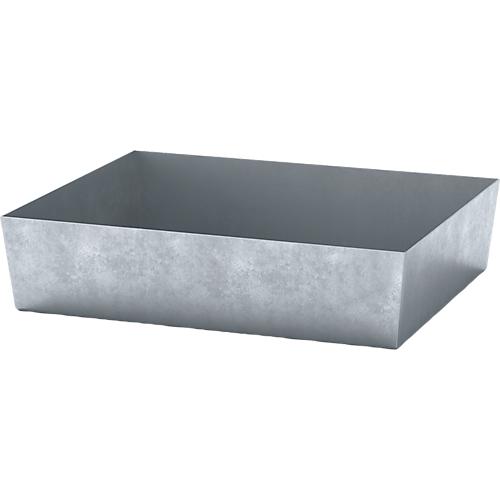 Auffwangwanne ASECOS, Stahl, 60 l Auffangvolumen, B 635 x T 785 x H 178 mm, verzinkt