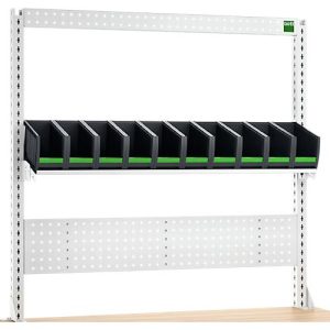Aufnahmerahmenset Bott verso A6, für Werkbank verso, Schlitzplatte, 10 bottBoxen, B 1350 x T 435 x H 1357 mm, Stahlblech, RAL 7035 Lichtgrau Aufnahmerahmenset Bott verso A6, für Werkbank verso, Schlitzplatte, 10 bottBoxen, B 1350 x T 435 x H 1357 mm, Stahlblech, RAL 7035 Lichtgrau