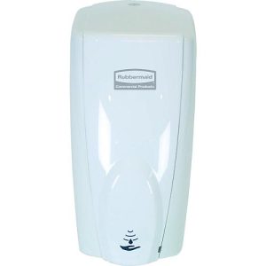Automatischer Seifen- und Desinfektionsspender Rubbermaid AutoFoam, 1100 ml, berührungsfrei, für Wand/Ständer, weiß Automatischer Seifen- und Desinfektionsspender Rubbermaid AutoFoam, 1100 ml, berührungsfrei, für Wand/Ständer, weiß
