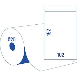 AVERY® Zweckform Thermodirekt-Etiketten, bedruckbar, Rollenkern Ø 25 mm, 950 Stück, B 102 x H 152 mm, weiß AVERY® Zweckform Thermodirekt-Etiketten, bedruckbar, Rollenkern Ø 25 mm, 950 Stück, B 102 x H 152 mm, weiß