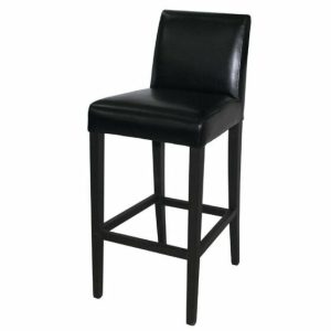 Barhocker Atlas 100BR mit Rückenlehne Kunstleder schwarz Barhocker Atlas 100BR mit Rückenlehne Kunstleder schwarz