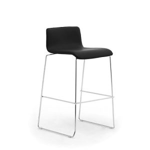 Barhocker Zerosedici, stapelbar, Gestell chrom, Bezug schwarz, 2 Stück Barhocker Zerosedici, stapelbar, Gestell chrom, Bezug schwarz, 2 Stück