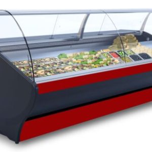 Kühltheke Kühlvitrine Nika 2000, Länge 2050 mm, Schwarz Kühltheke Kühlvitrine Nika 2000, Länge 2050 mm, Schwarz