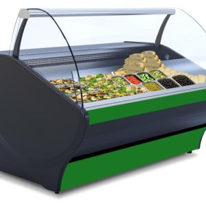 IGLOO Kühltheke Basia Neo 1.56S schwarz/grün, B 1650mm, Stille Kühlung IGLOO Kühltheke Basia Neo 1.56S schwarz/grün, B 1650mm, Stille Kühlung